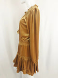 NEW Misa Gold Velvet Dress Size L
