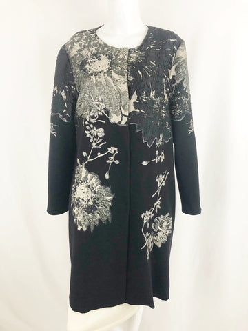 Escada Embellished Wool Coat Size Large