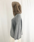 Persico Wool Sweater With Rabbit Hood Size S