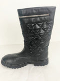 Chanel Quilted Snow Boots Size 41 It (11 Us)