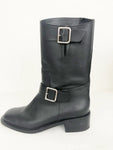 Chanel Moto Buckle Boots Size 7