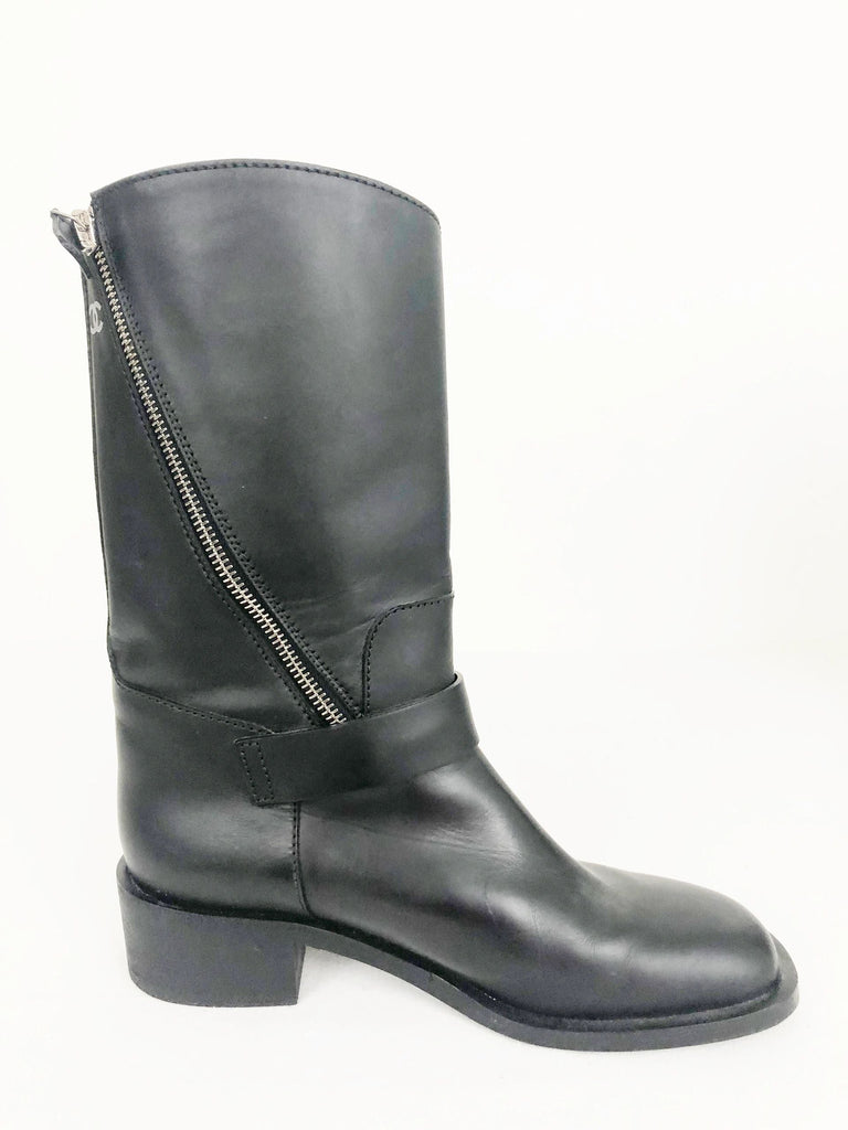 Chanel moto boots deals