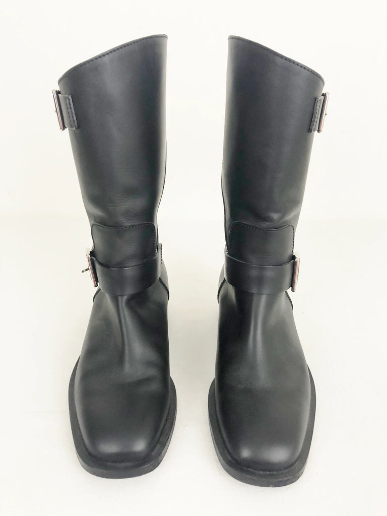 Chanel Moto Buckle Boots Size 37.5 It (7.5 Us) – KMK Luxury Consignment