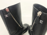 Chanel Moto Buckle Boots Size 7