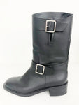 Chanel Moto Buckle Boots Size 7
