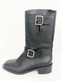 Chanel Moto Buckle Boots Size 7