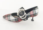 NEW Miu Miu Plaid Pumps Size 37 It (7 Us)
