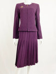 St. John Suit With Pleated Skirt Size 8