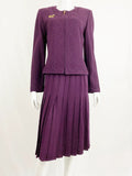 St. John Suit With Pleated Skirt Size 8