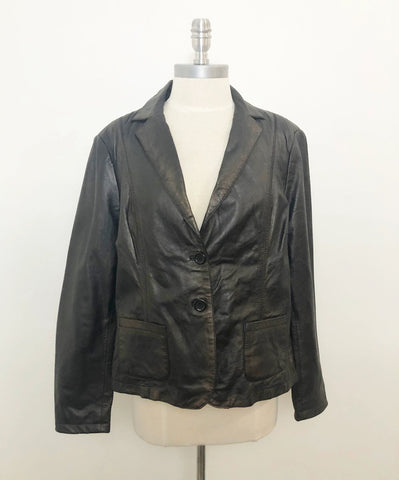 NEW Rino & Pelle Leather Blazer Size 44 It (M Us)