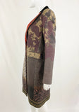 Etro Wool Coat W/ Velvet Collar Size Medium