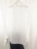 NEW Lafayette 148 Ruffle Edge Blouse Size Large W/Tags