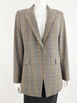 Lafayette 148 Wool Check Blazer Size 10