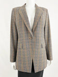 Lafayette 148 Wool Check Blazer Size 10