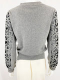 Blumarine Eyelet Sleeve Sweater Size S