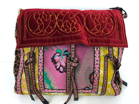 NEW Etro Embroidered Messenger Bag