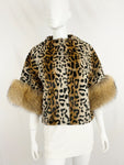 Linda Richards Rabbit With Fur Trim Jacket Size Small