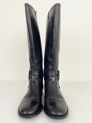 Gucci Leather Cowboy Boots in Black for Men