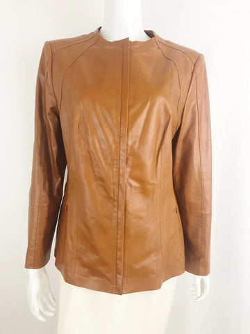 Lafayette 148 Leather Jacket Size 16