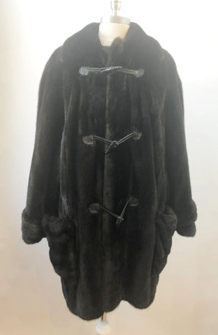 Dark Brown Mink Coat Size L