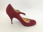 Christian Louboutin Suede Mary Jane Pump Size 39.5 It (9.5 Us)