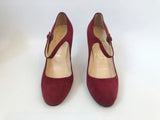 Christian Louboutin Suede Mary Jane Pump Size 39.5 It (9.5 Us)