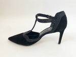Rene Caovilla Suede T-Strap Pump Size 35 It (5 Us)