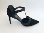 Rene Caovilla Suede T-Strap Pump Size 35 It (5 Us)
