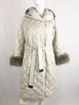 S Max Mara Quilted Reversible Coat With 2 Belts/Cuffs Size 10