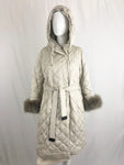 S Max Mara Quilted Reversible Coat With 2 Belts/Cuffs Size 10