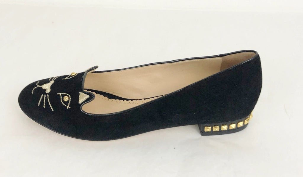 Charlotte Olympia Kitty Flats Size 39 It (9 Us) – KMK Luxury Charlotte Olympia Kitty Flats Size 39 It (9 Us) – KMK Luxury