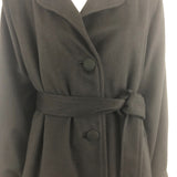 Loro Piana Belted Cashmere Coat With Mink Liner Size L