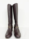 Gucci Brown Leather Horsebit Boots Size 6.5