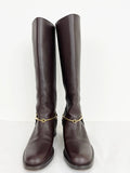 Gucci Brown Leather Horsebit Boots Size 6.5