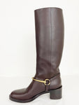Gucci Brown Leather Horsebit Boots Size 6.5
