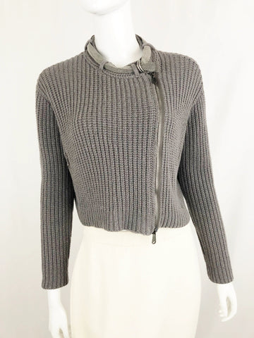 Cashmere Sweater W/ Monili Collar Size Xs