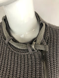 Cashmere Sweater W/ Monili Collar Size Xs