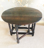 Vintage Wood Gate Table Size 36 In. X 28.5 In.