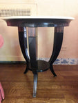 John Boone Ebony With Inlay Round Side Table 24"Dx27"H