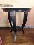 John Boone Ebony With Inlay Round Side Table 24"Dx27"H