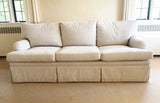 Ivory Upholstered Sofa Size 31Hx80Wx39D