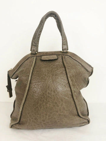 Max Mara Grey Leather Handle Bag