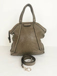 Max Mara Grey Leather Handle Bag