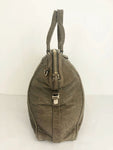 Max Mara Grey Leather Handle Bag