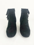 Saint Laurent Suede Fringe Boots Size 38.5 Eu (8.5 Us)
