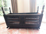 Antique Carved Wood Cradle Size 21Hx37L20D