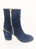 Dear Francis Blue Suede Ankle Boots Size 39 It (9 Us)