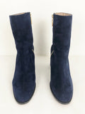 Dear Francis Blue Suede Ankle Boots Size 39 It (9 Us)