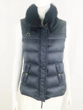 Ralph Lauren Down Vest W/Leather Trim Size 2