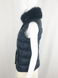 Ralph Lauren Down Vest W/Leather Trim Size 2